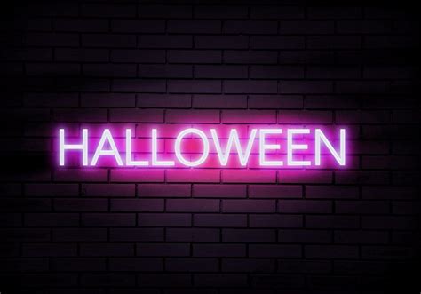 Halloween Neon Sign Wallpapers Wallpaper Cave
