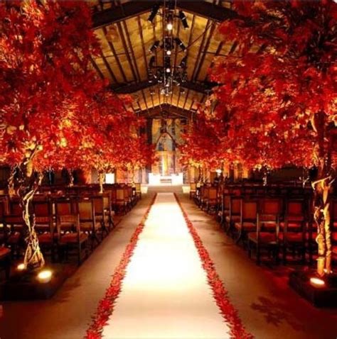 Indoor Wedding Venueautumn Fall Foliage Wedding Fall Wedding