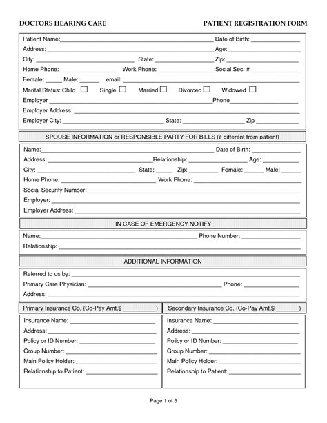 Free Printable Medical Office Forms Printable Templates