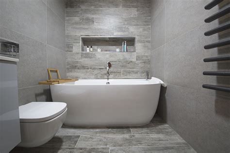 Gray wood tile bathroom ideas like porcelain looks grey flooring peaceful inspiration master redo good. Wood Effect Bathroom Tiles and Panels - Porcelain ...