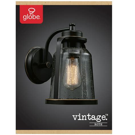 Globe Electric Roth 1 Light Oil Rubbed Bronze Vintage Wall Sconce