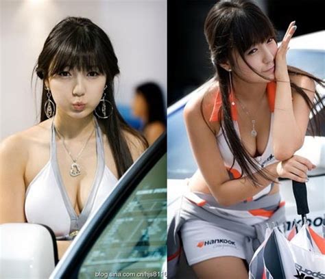 韩国超甜美车模 天使面孔身材超魔鬼