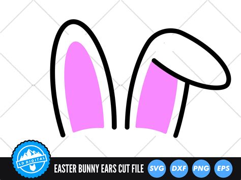 Bunny Ears Svg Files Easter Svg Graphic By Lddigital · Creative Fabrica