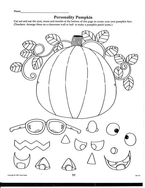 Free Printable Halloween Worksheet
