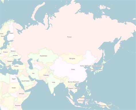 Asia Map Europe
