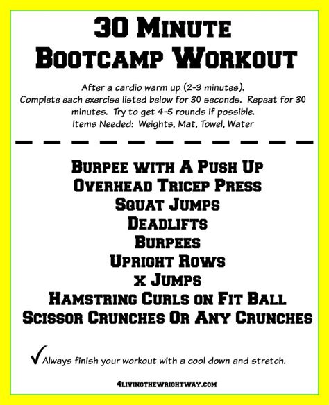 thursday 30 boot camp workout with images boot camp workout bootcamp workout