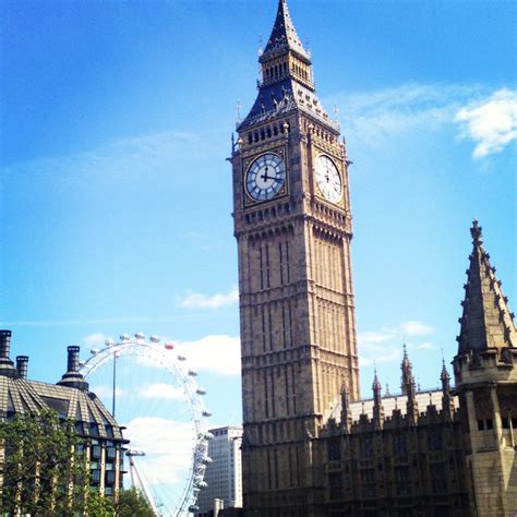 Big Ben Tower Of London Westminster Palace London Eye England June