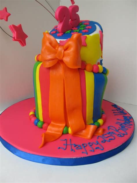 Rainbow Brite Colour 25th Birthday Cake 25th Birthday Cakes Bday