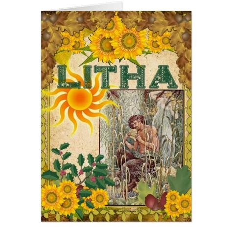 Litha Summer Solstice Pagan Greeting Card Zazzle Litha Summer