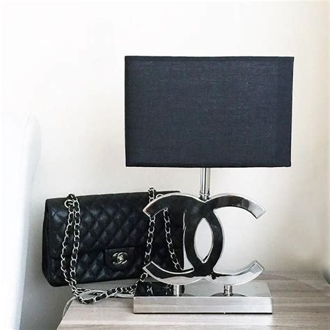 Chanel Table Lamp Stainless Steel Black Or White Lampshade Mooielight