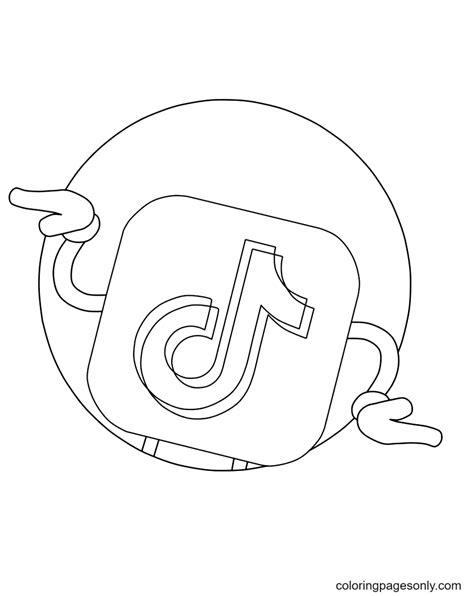 Tiktok Icon Coloring Pages Tiktok Coloring Pages Coloring Pages For