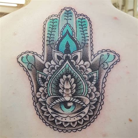 Made This Hamsa Tattoo Today Hamsa Tattoo Hamsa Hand Tattoo Leg Tattoos