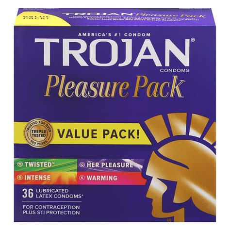 Save On Trojan Premium Lubricated Latex Condoms Pleasure Pack Order Online Delivery Stop And Shop