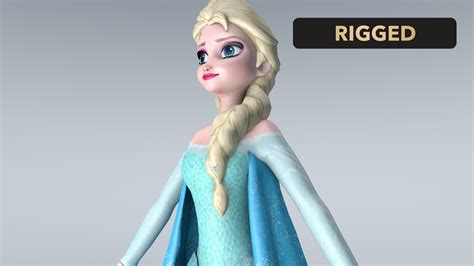 Elsa Frozen 3d Model 199 Max C4d Fbx Obj Free3d