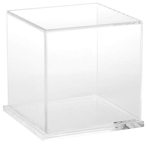 Plymor Clear Acrylic Display Case With Clear Base 6 X 6 X 6