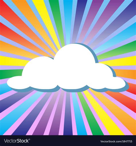 Colorful Cloud And Rainbow Royalty Free Vector Image