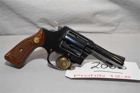Smith And Wesson Model 36 38 Spec Cal 5 Shot Revolver W76 Mm Bbl Blued Finish Slight Cylinder Rin