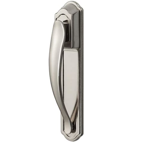 Ideal Security Satin Nickel Storm And Screen Door Pull Handle Set With