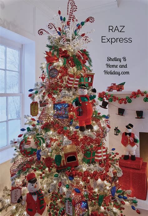 Raz Express Decorated Christmas Tree Shelley B Home And