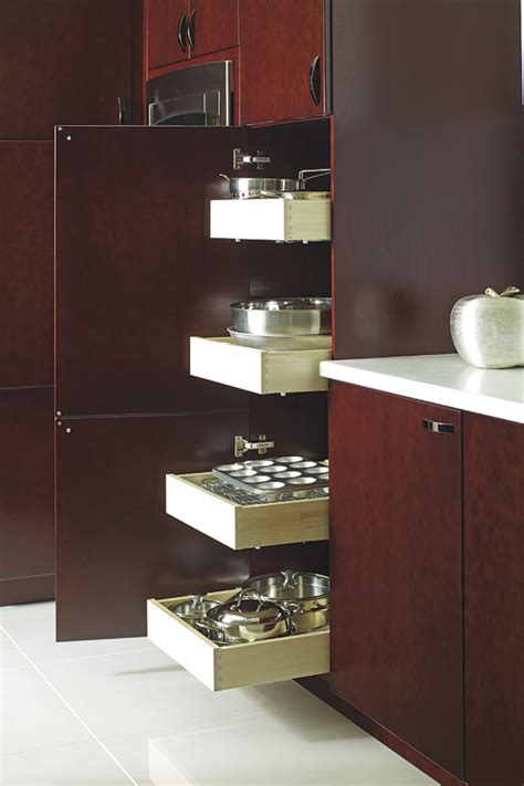 Cabinets are a central feature of just about every kitchen. Utility Cabinet with Slide Out Trays - Kitchen Craft