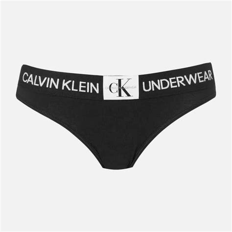 Calvin Klein Womens Monogram Bikini Briefs Black Thehutde