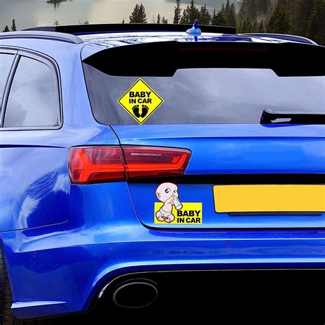 Automotive 59inch Lovely Child Baby On Board Safety Sign Car Stickers