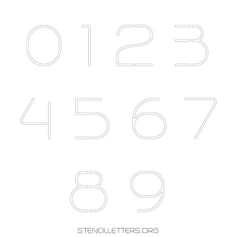 Free Printable Numbers Stencils Design Style 1 Elegant Stencil