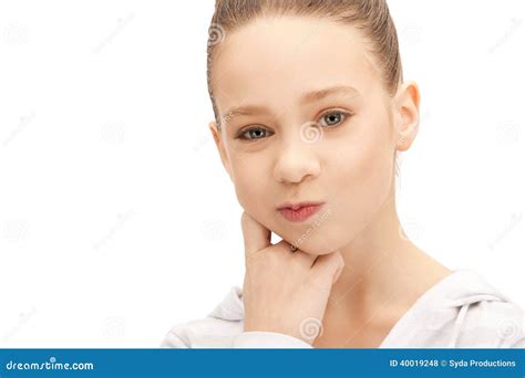 Pensive Teenage Girl Stock Photo Image Of Lady Human 40019248