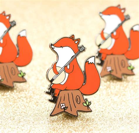 Fox Decor Pin And Patches Pin Jewelry Heidi Enamel Pins Stickers
