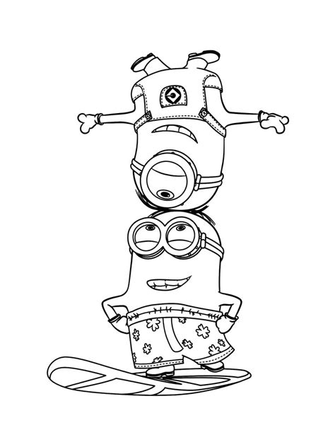 In the third film entitled 'minions', the prequel of the two previous films, tells the beginning of the presence of the minions on earth. Minions coloring pages. Free printable Minions coloring pages.