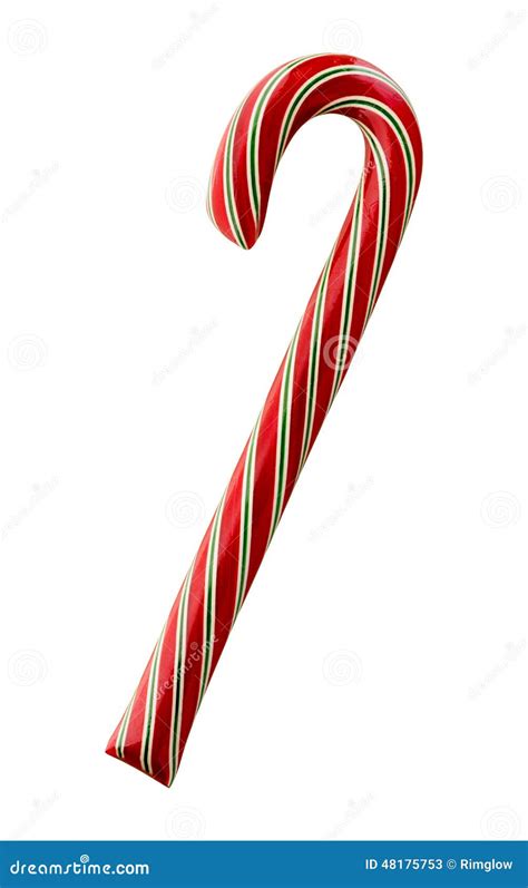Red And Green Striped Candy Cane Stock Image Illustration Of Cane