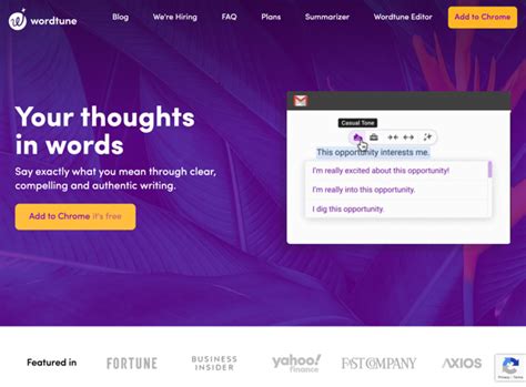 Wordtune Ai Writing Tool For Clarity And Authenticity Integrates With