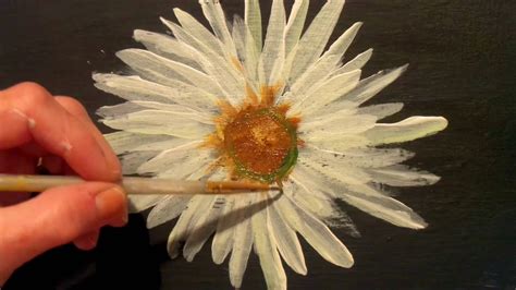 How To Paint A Daisy With Acrylic Paint Easy Step By Step Tutorial