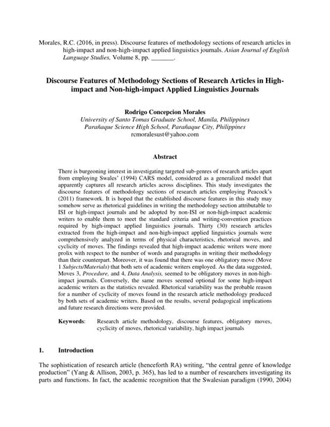 The methodology lets readers assess the reliability of your research. 002 Example Of Methodology Section Research Paper ~ Museumlegs