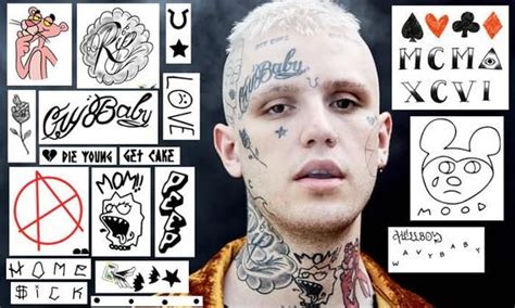 Lil Peep Temporary Tattoos Lil Peep Face Tattoos Lil Peep Neck Etsy