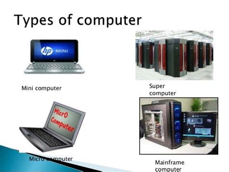 Different Types Of Computer Based On Size Purpose And Working