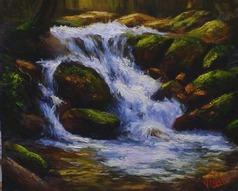 Waterfalls Oil Painting For Beginners Sydney Australia Official