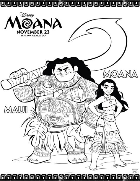 Moana Para Colorear 🥇 ¡dibujos Para Imprimir Y Pintar