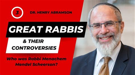 Who Was Rabbi Menachem Mendel Schneerson Youtube