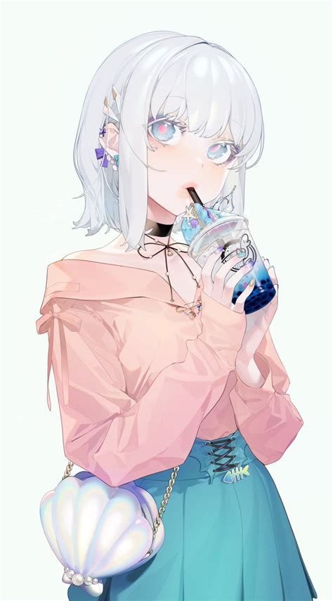 22 Cute Anime Girl Drinking Boba Wallpapers Wallpapersafari