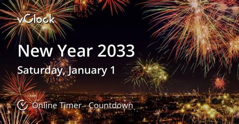 When Is New Year 2033 Countdown Timer Online Vclock