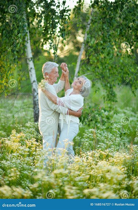 Portrait Of A Happy Senior Couple Dancing Stock Image Image Of