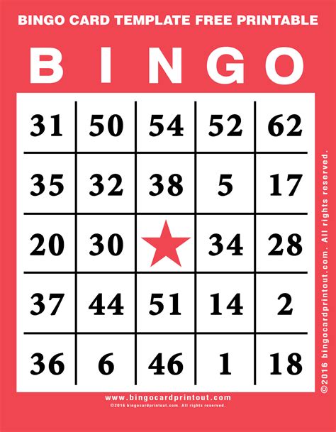 Printable Blank Bingo Cards Free Printable World Holiday