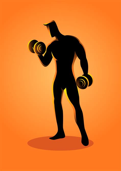 Sport Silhouette Bodybuilder With Dumbbell 831036 - Download Free ...