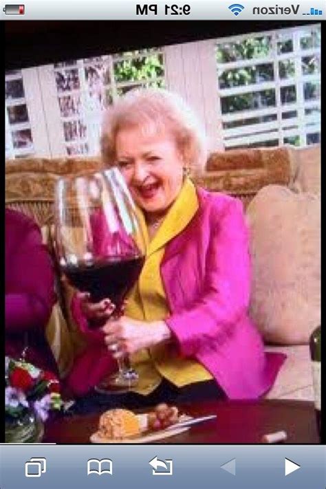 Betty White Wine Glass Photo