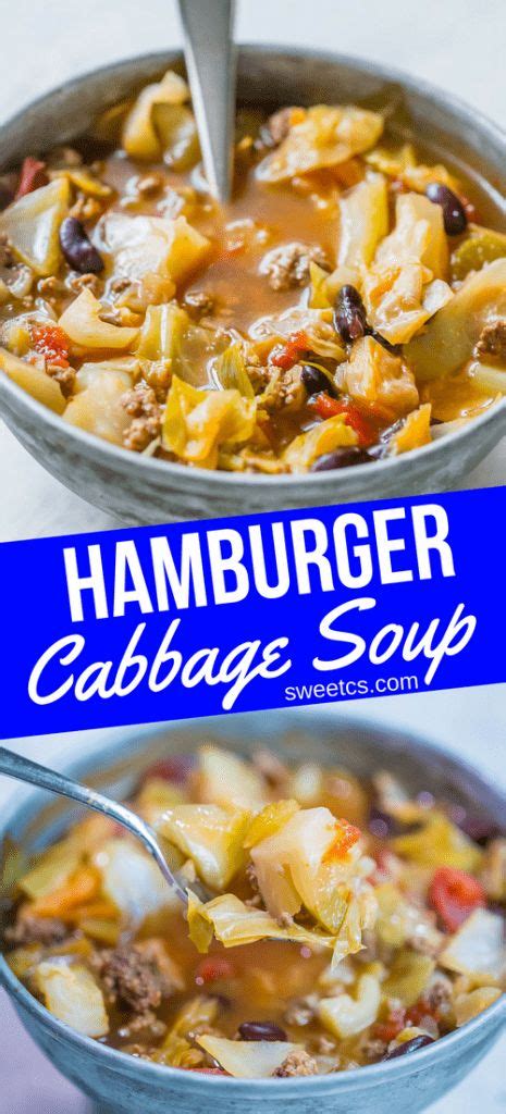 Perfect for a cold or rainy day. This hamburger cabbage soup is so delicious and easy! | Soup recipes, Cabbage soup recipes ...