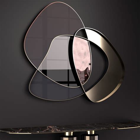 Exclusive Contemporary Italian Abstract Wall Mirror Modern Mirror