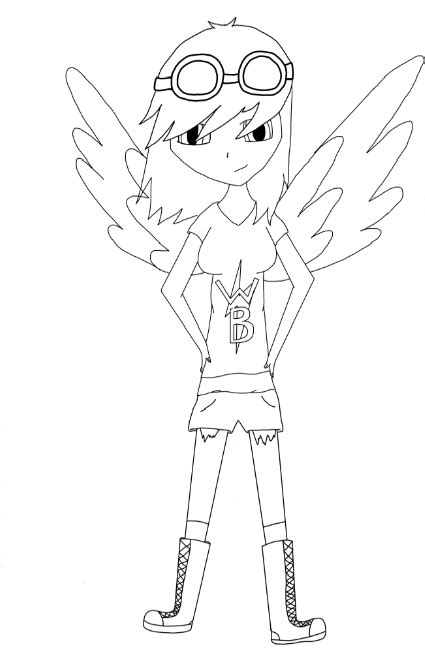 Besides spike, there is still another main character in my little pony friendship is magic. Line Art for Rainbow Dash Human by TeaDrinkingCat on DeviantArt