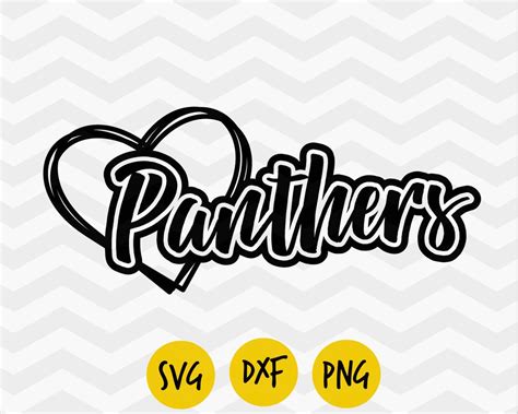 Panthers Svg Panthers Heart Svg Panthers Pride Panthers Cut Etsy