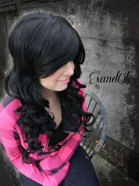 Off Sale Nightmares Black Long Curly Layered Wig By Exandoh